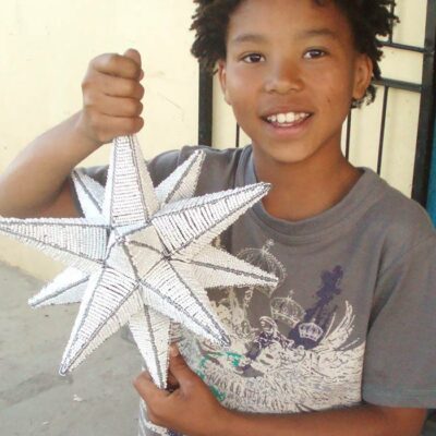 A beautiful hand-made beaded star