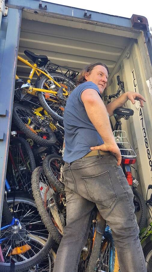 Tommy fits a few more bicycles